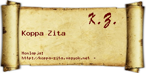 Koppa Zita névjegykártya