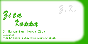 zita koppa business card